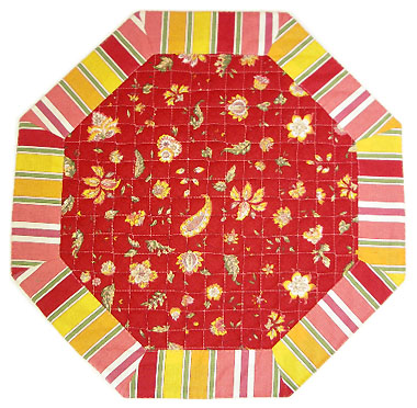 Octogonal table mat (Vence. red) - Click Image to Close